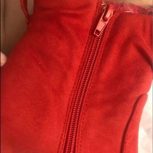 Chase + Chloe Shoes - New Sz 7 Chase & Chloe Red Short Boots Chase + Chloe Shoes - New Sz 7 Chase & Chloe Red Short Boots